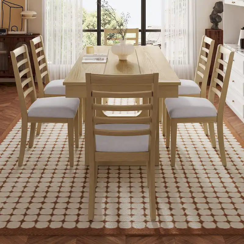 60"-78" Extendable Farmhouse Dining Table with Removable Leaf - Seats 4 to 8