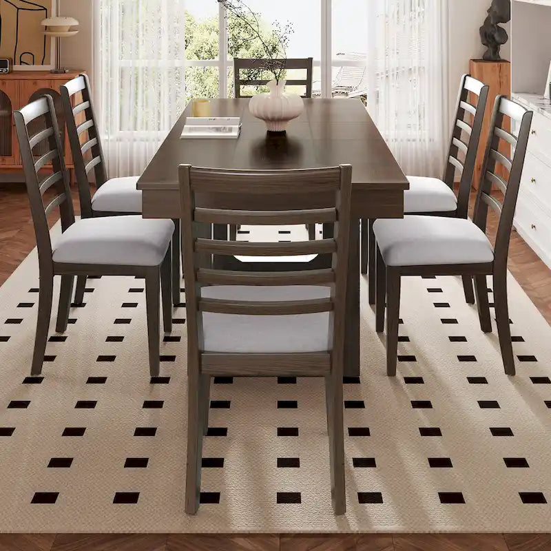 60"-78" Extendable Farmhouse Dining Table with Removable Leaf - Seats 4 to 8