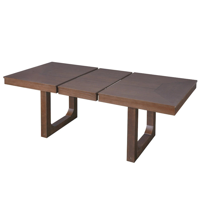 60"-78" Extendable Farmhouse Dining Table with Removable Leaf - Seats 4 to 8