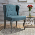Button-Tufted Wingback Accent Chair – Nailhead Trim & Rubberwood Legs