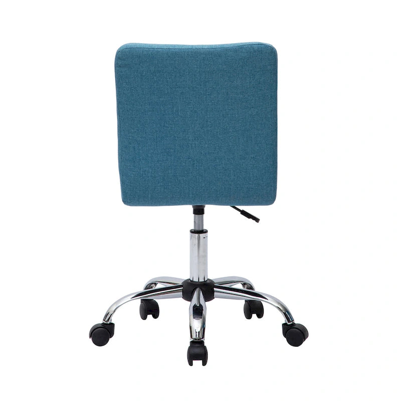 Tufted Fabric Ergonomic Office Chair with Metal Base - Height Adjustable & Swivel