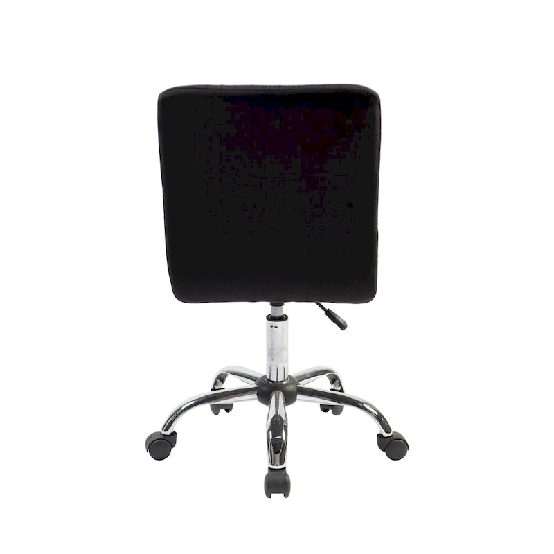 Tufted Fabric Ergonomic Office Chair with Metal Base - Height Adjustable & Swivel
