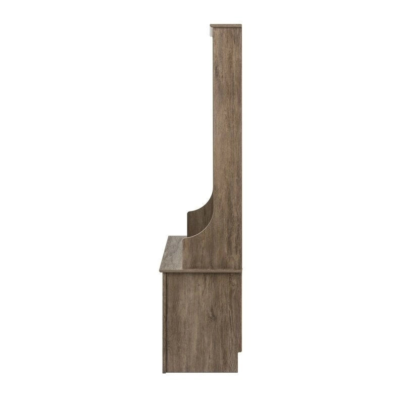Entryway Hall Tree with 15 Shoe Cubbies, 4 Coat Hooks & Storage Bench – Grey