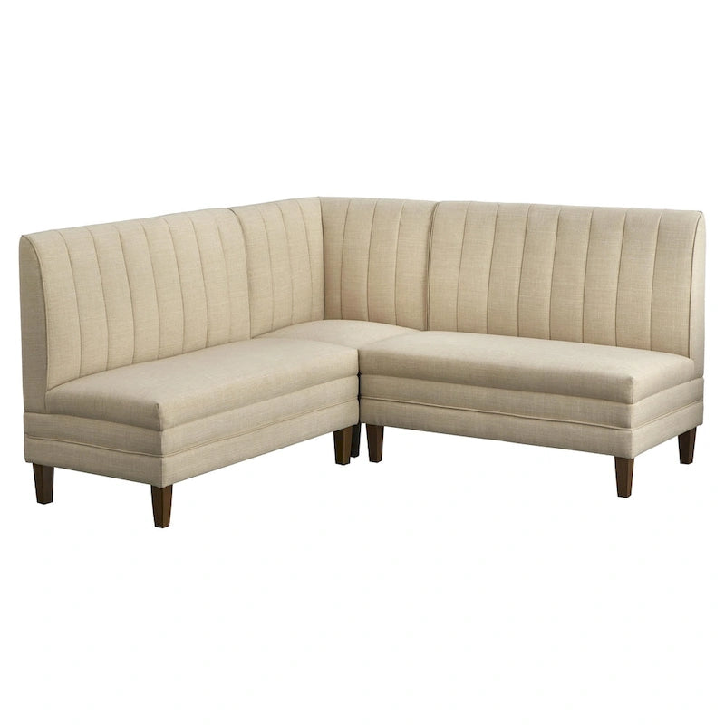 Channel Tufted Upholstered Corner Chair – Modern Farmhouse Style