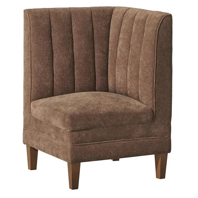 Channel Tufted Upholstered Corner Chair – Modern Farmhouse Style