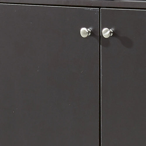 Bibliothèque à 5 niveaux avec 2 portes d'armoire – Étagères ouvertes et rangement fermé