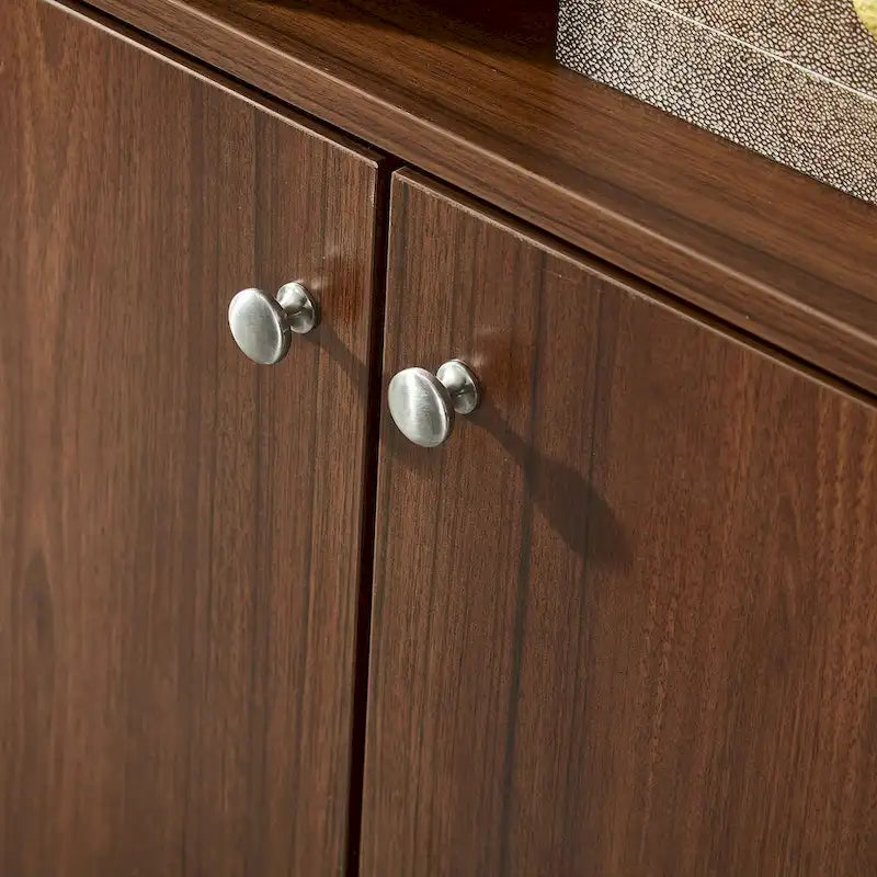 5-Tier Bookcase with 2 Cabinet Doors – Open Shelves & Closed Storage