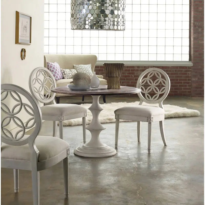 42" Round Farmhouse Dining Table – Shabby Chic Style